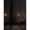 bollard light SIDARA 95 square, perforated, sea-air resistant, with lamp socket E27 IP44, seaside anthracite