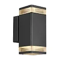 Nordlux Wall luminaire ELM Up/Down Outdoor luminaire IP44, height 23.5cm, 2x GU10, parallel connectable, black