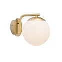 Wall luminaire GRANT, height 16.4cm, shade Ø 14.5cm, E14, brass