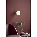 Nordlux Wall luminaire GRANT, height 16.4cm, shade Ø 14.5cm, E14, brass