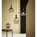 Nordlux Pendant luminaire ALTON 23, shade Ø 23cm, height 43cm, pendulum 300cm, E27, white / brass / black