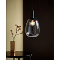 Nordlux Pendant luminaire ALTON 23, shade Ø 23cm, height 43cm, pendulum 300cm, E27, white / brass / black