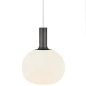 Nordlux Pendant luminaire ALTON 25, shade Ø 25cm, height 33cm, pendulum 300cm, E27, white / brass / black