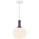Nordlux Pendant luminaire ALTON 25, shade Ø 25cm, height 33cm, pendulum 300cm, E27, white / brass / black