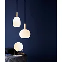 Nordlux Pendant luminaire ALTON 25, shade Ø 25cm, height 33cm, pendulum 300cm, E27, white / brass / black