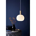 Nordlux Pendant luminaire ALTON 25, shade Ø 25cm, height 33cm, pendulum 300cm, E27, white / brass / black