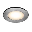 Plafondinbouwarmatuur LEONIS rond, set van 3 IP65, nikkel 