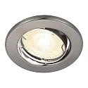 LED Recessed luminaire CANIS, round, Set of 3, GU10, 3,7W LED, 36°, 2700K, 230lm, IP20, nickel
