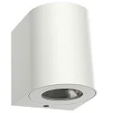 Wandarmatuur voor buitenshuis CANTO 2 up down, rond, instelbaar, schakelbaar IP44, wit 