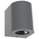 Wandarmatuur voor buitenshuis CANTO 2 up down, rond, instelbaar, schakelbaar IP44, grijs 