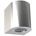 Wandarmatuur voor buitenshuis CANTO 2 up down, rond, instelbaar, schakelbaar IP44, rvs