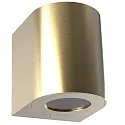 Wandarmatuur voor buitenshuis CANTO 2 up down, rond, instelbaar, schakelbaar IP44, messing 
