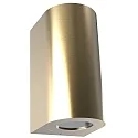 Wandarmatuur voor buitenshuis CANTO MAXI 2 GU10 IP44, helder, messing