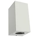 Wandarmatuur voor buitenshuis CANTO MAXI KUBI 2 GU10 IP44, helder, wit