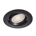 Nordlux Inbouwarmatuur IP23, zwart dimbaar 6,5W