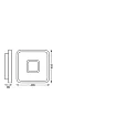 Ledvance Plafondarmatuur SMART+ ORBIS STELLA 485X485MM RGB + TW hoekig, Tunable White, RGB, bedienbaar via WLAN / WIFI IP20, dimbaar