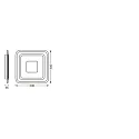 Ledvance Plafondarmatuur SMART+ ORBIS SADDIE 500X500MM RGB + TW hoekig, Tunable White, RGB, bedienbaar via WLAN / WIFI IP20, dimbaar