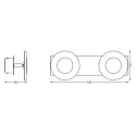 Ledvance Wandarmatuur SMART+ WIFI ORBIS WALL WAVE 320MM TW 2-vlams, Tunable White, bedienbaar via WLAN / WIFI IP44, dimbaar