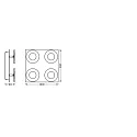 Ledvance Wandarmatuur SMART+ WIFI ORBIS WALL WAVE 300X300MM TW 4-vlams, hoekig, Tunable White, bedienbaar via WLAN / WIFI IP44, dimbaar