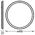 Ledvance Plafondarmatuur SMART ORBIS UL SLIM BL 400 RGBTW BK Tunable White, RGBW, bedienbaar via WLAN / WIFI, dimbaar