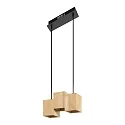 SMART+ WIFI DECOR WOOD PENDANT TW 3-vlams, Tunable White, bedienbaar via WLAN / WIFI, dimbaar