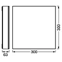 Ledvance SMART+ WIFI PLANON FRAMELESS SPARKLE 300X300 TW tunable white, controllable via WLAN / WIFI, dimmable