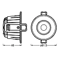 Ledvance Inbouwarmatuur voor buiten SP CBO FIX V 5.5W CPS 60DEG IP65 WTLEDV stijf