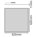 Ledvance LED paneel BIOLUX HCL PL 625 S TW CSW DALI DALI aanstuurbaar, Tunable White, dimbaar
