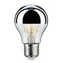 LED Filament Top mirrored Lamp Pear A60 NonDim, 230V, E27, 4.8W 2700K 580lm, silver