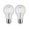 Filamentlamp standaardvorm FILAMENT A60 set van 2, schakelbaar E27 5W 470lm 2700K CRI >80 