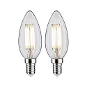 Filamentlamp kaarsvorm set van 2 E14 4,8W 470lm 4000K 360° CRI >80 