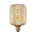 LED filament lamp METALLIC GLOW CYLINDER HELIX switchable E27 3,5W 130lm 1800K CRI >80 
