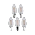 Paulmann Filamentlamp kaarsvorm set van 5 E14 5W 470lm 2700K CRI 80-89
