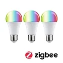 Paulmann WIFI LED Smart light bulb RGBW set of 3, ZigBee controllable E27 11W 1055lm 2200-6500K CRI 80-89 dimmable