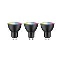 WIFI LED Smart gloeilamp RGBW set van 3, ZigBee aanstuurbaar GU10 4,8W 350lm 2200-6500K 38° CRI 80-89 dimbaar