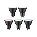 Paulmann WIFI LED Smart gloeilamp RGBW set van 3, ZigBee aanstuurbaar GU10 4,8W 350lm 2200-6500K 38° CRI 80-89 dimbaar
