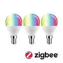 Paulmann WIFI LED Smart gloeilamp RGBW set van 3, ZigBee aanstuurbaar E14 5W 470lm 2200-6500K CRI 80-89 dimbaar
