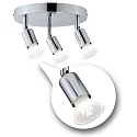 Paulmann ceiling luminaire CAROLINA 3 flames GU10 IP44, chrome 