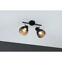 Paulmann Spot DAVY 2-vlams E27, chroom, zwart mat dimbaar