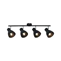 Paulmann Spot DAVY 4-vlams E27, chroom, zwart mat dimbaar