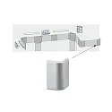 Paulmann Eindkap DUO set van 2, aluminium mat