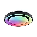 Wand- en plafondarmatuur RAINBOW DYNAMIC groot, Tunable White, RGB IP20, zwart, wit dimbaar