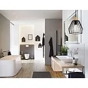 Paulmann Pendant luminaire Cameo IP44 1 flame concrete/chrome