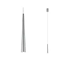 Paulmann Paulmann LED Pendant luminaire Gutta brushed aluminum, 1 flame 1x 7W
