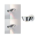 Paulmann Wandarmatuur SABIK LED up down, met lensoptiek IP44, chroom dimbaar