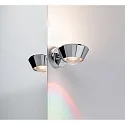Paulmann Wandarmatuur SABIK LED up down, met lensoptiek IP44, chroom dimbaar