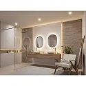 Paulmann mirror with lighting MIRRA 60 X 80CM oval, CCT Switch, with touch dimmer, with heating function IP44, white matt dimmable