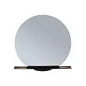 mirror with lighting MIRO Ø 50CM round, without frame, tunable white, with shelf IP44, black matt 