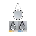 Paulmann mirror with lighting MIRO Ø 40CM round, tunable white, with suspension kit IP44, black matt 