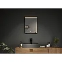 Paulmann Spiegel met verlichting MIRO 45 X 60CM hoekig, Tunable White, met plank IP44, zwart mat 